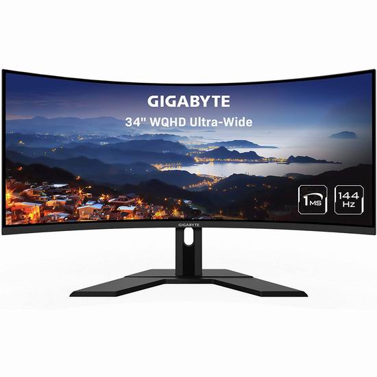  历史新低！GIGABYTE G34WQC 34英寸 144Hz 21:9 VA 2K 曲面屏 游戏显示器 525.49加元包邮！