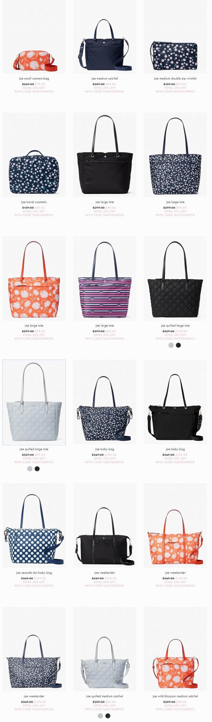 Kate Spade 精选手袋、钱包、首饰、服饰等2.5折起+额外8折+无门槛包邮