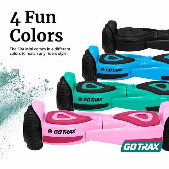  GOTRAX SRX Mini 双电机 超萌配色 儿童体感平衡车5.8折 104.99加元包邮！3色可选！