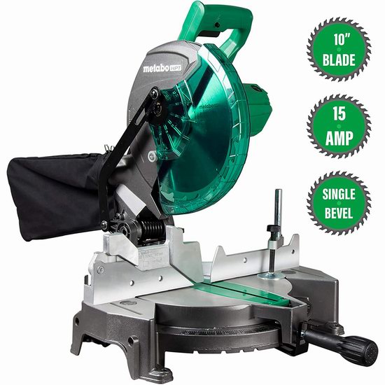  历史新低！Metabo HPT C10FCGS 10英寸斜切复合台锯4.8折 96.75加元包邮！会员专享！