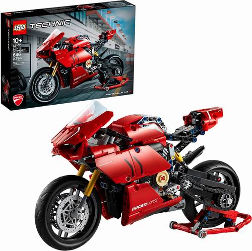  LEGO 乐高  42107 杜卡迪 Panigale V4 R 怪兽摩托车8.5折  84.99加元包邮！