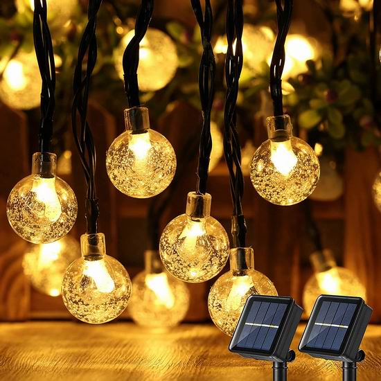  Lomotech 20英尺 30 LED 太阳能装饰灯串2件套 15.64加元（原价 25.99加元）！2色可选！