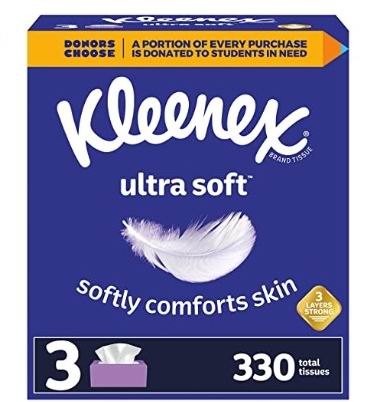  Kleenex 低过敏性 超柔软面巾纸3盒 ×110 张 6.64加元，原价 7.98加元