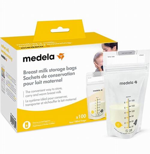  Medela Inc 母乳储存袋 100 个 19.99加元（原价 24.99加元）