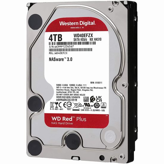 历史新低！Western Digital 西数WD Red 红盘Plus 2TB 网络储存(NAS