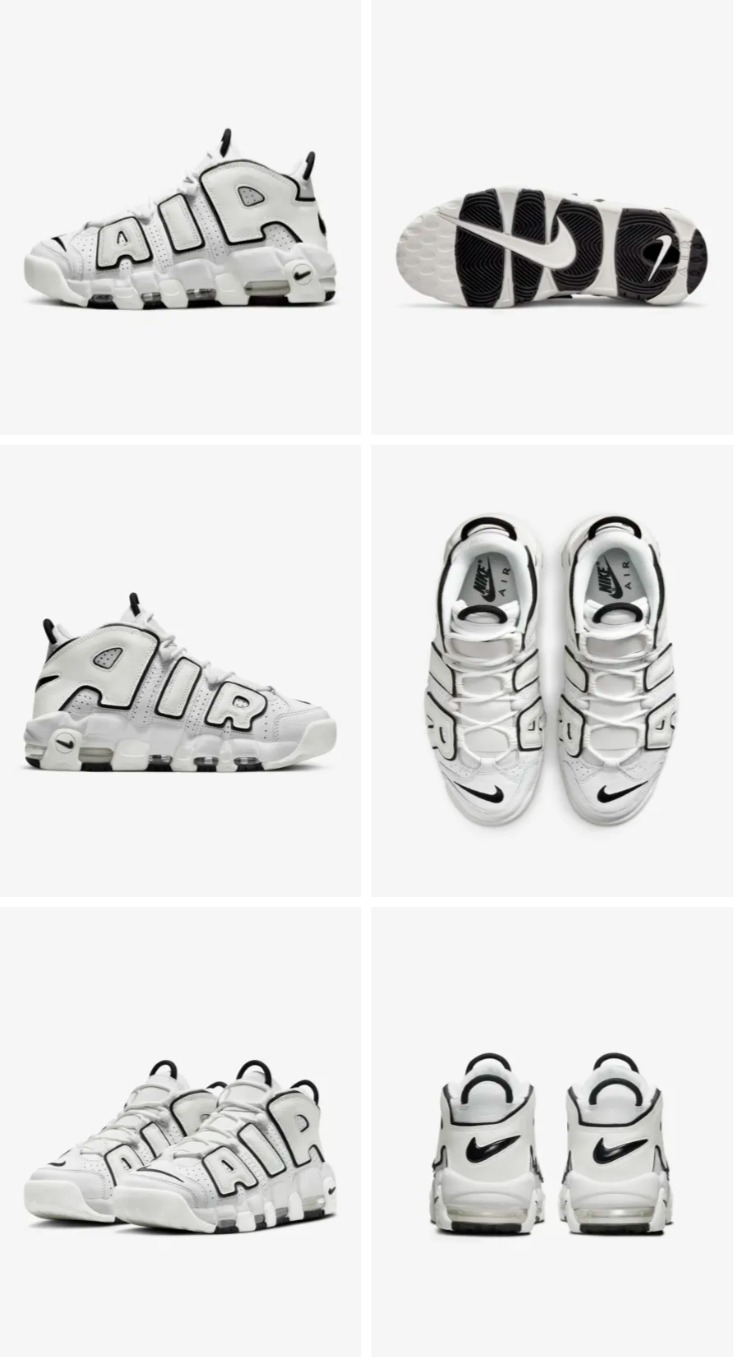 经典回归！Nike Air More Uptempo女士复刻运动鞋黑白配色225加元+包邮