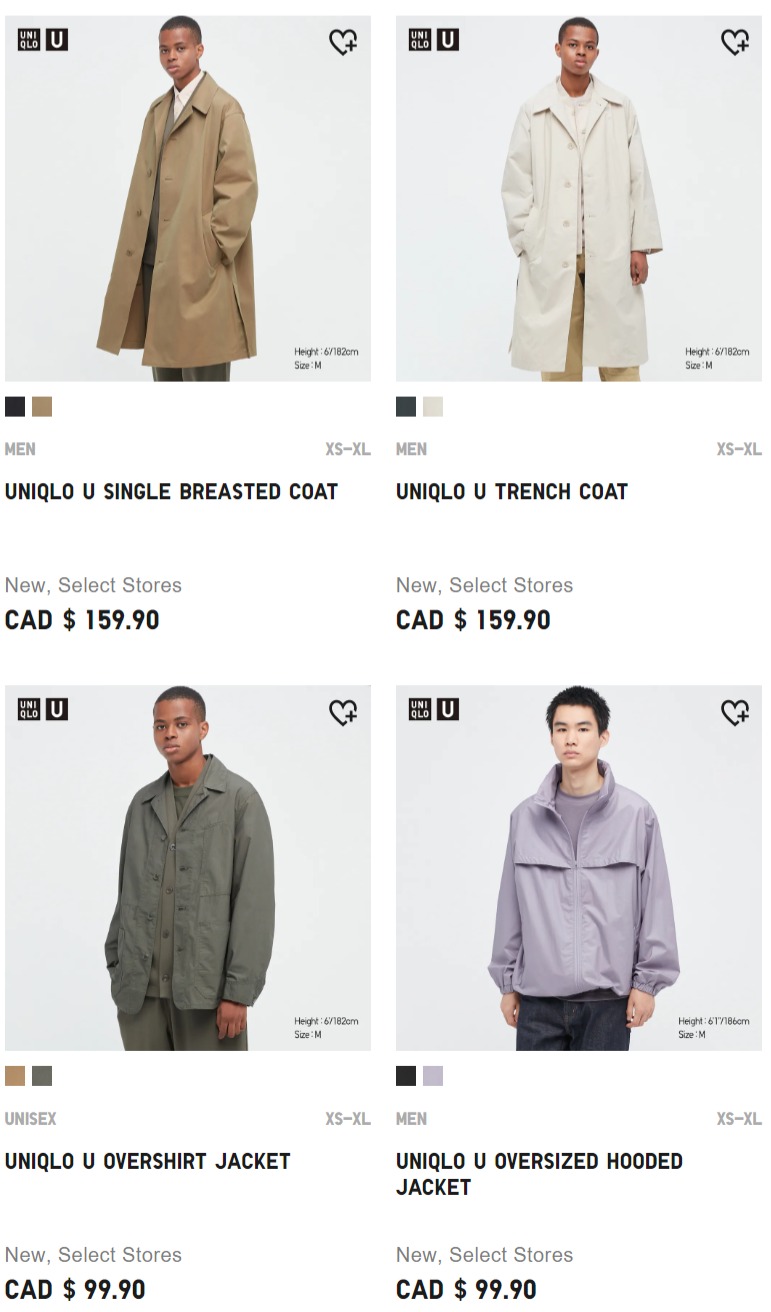 新品开衫：Uniqlo 2022 U春夏系列12.9加元起_加拿大打折网