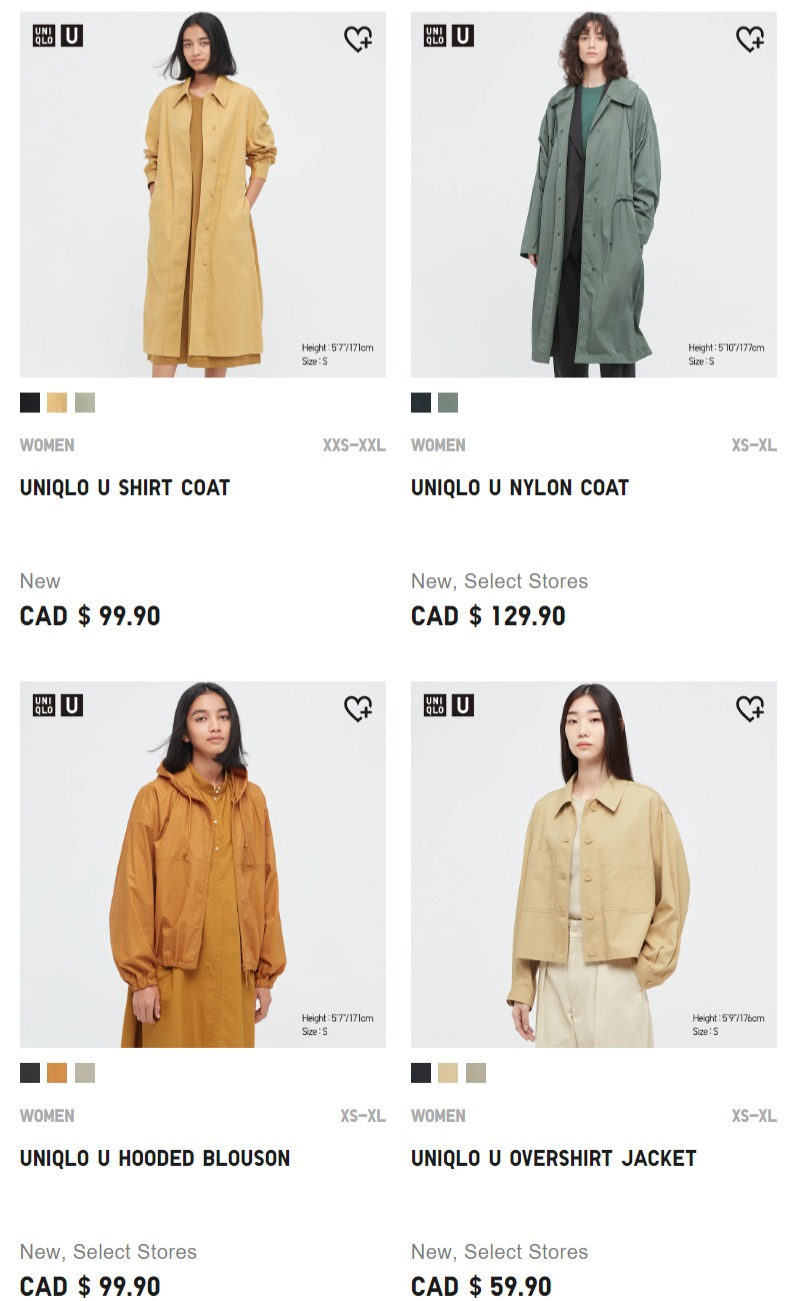 新品开衫：Uniqlo 2022 U春夏系列12.9加元起_加拿大打折网