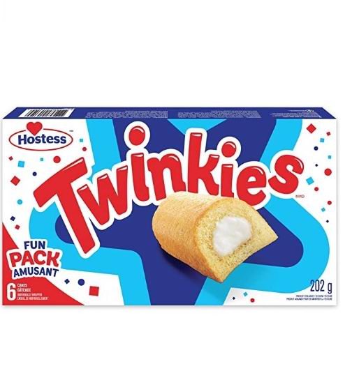  Hostess Twinkies 奶油夹心蛋糕 6个独立包装 2.27加元（原价  3.39加元）