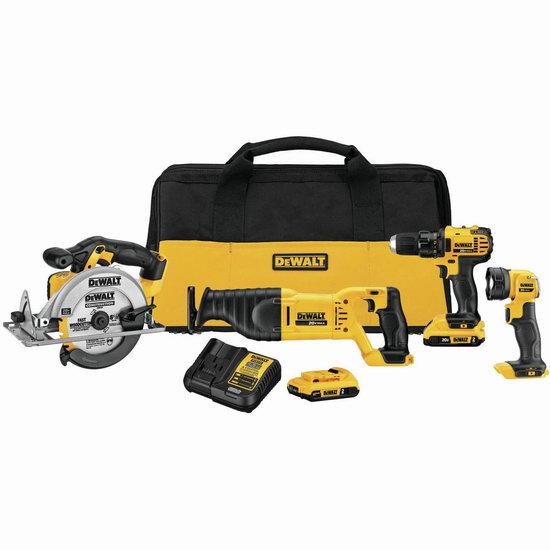  历史新低！DEWALT 得伟 DCK423D2 20V MAX 无绳电动工具套装5.3折 347.79加元包邮！比HomeDepot便宜216.46加元！