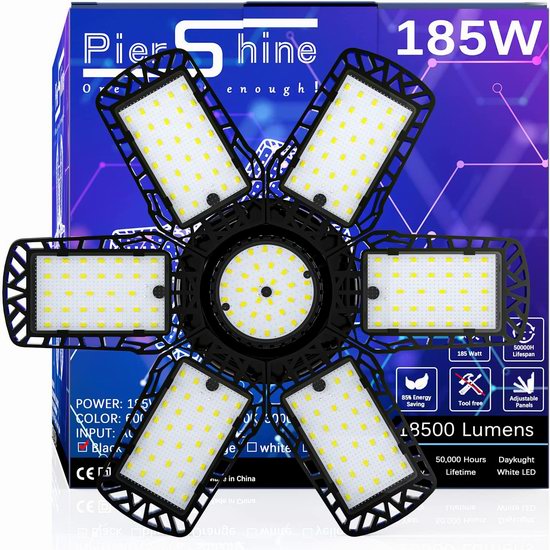  PierShine 185W 6+1照明面板 超高亮度 LED节能照明灯/室内地库车库灯6折 20.99加元！