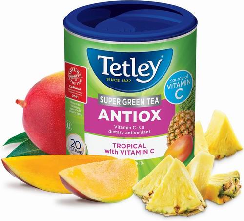  Tetley 热带水果维生素C绿茶 20袋 2.82加元（原价 3.97加元）