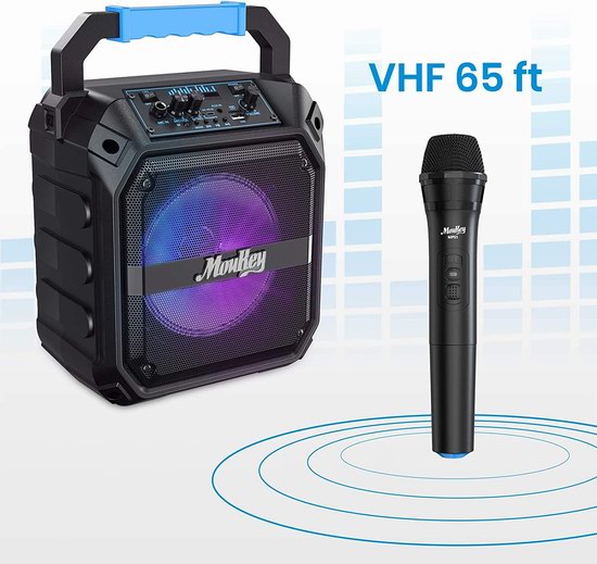 KKUYT Mini Karaoke Machine for Kids, Portable Karaoke Bluetooth Speaker  with 2 Wireless Microphone, Colorful Lights, Karaoke Equipment PA System  for