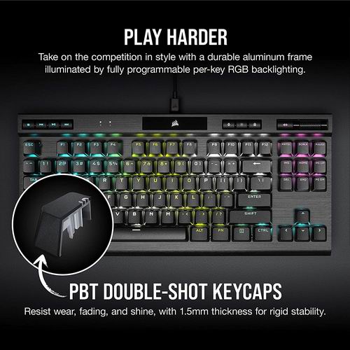 史低价！Corsair K70 RGB TKL Champion 系列光学机械游戏键盘5.7折