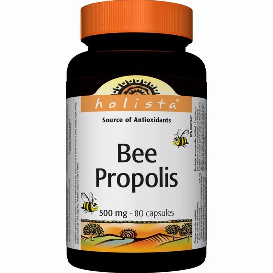  Holista Bee Propolis 黑蜂胶软胶囊（80粒）6.2折 6.26加元！