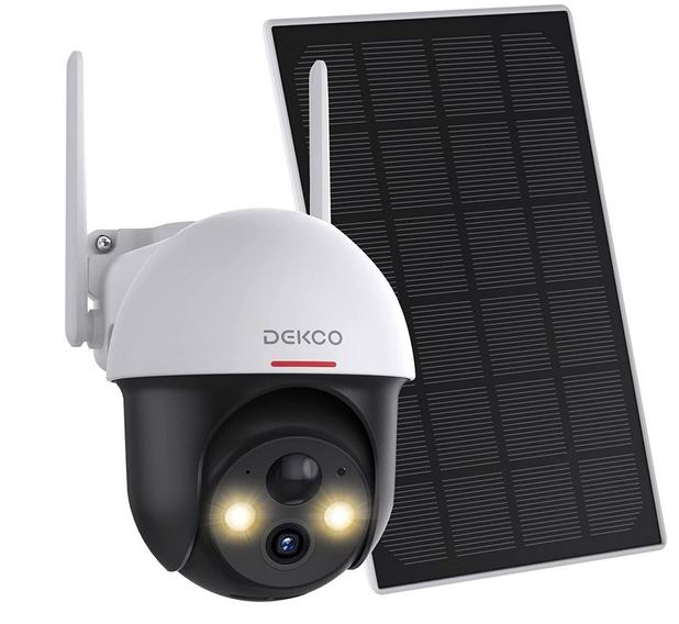  DEKCO 2.4G WiFi 360° 太阳能安全摄像头 107.99加元（原价 149.99加元）+包邮！