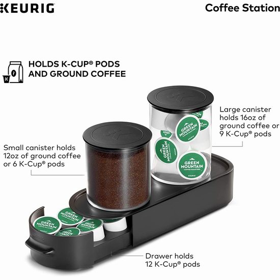  史低白菜价！Keurig K-Cup 二合一 咖啡粉 咖啡胶囊 玻璃收纳杯/收纳抽屉3.5折 15加元！