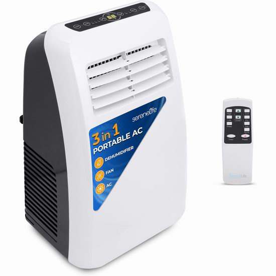  SereneLife Unit-900W 8000 BTU 三合一 制冷/除湿/风扇 便携式移动空调5折 219.99加元包邮！