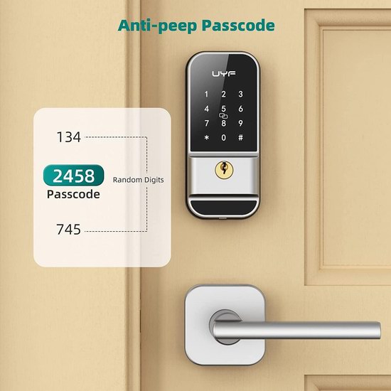 历史新低！UYF 三合一智能密码门锁4.1折49.49加元包邮！_加拿大打折网
