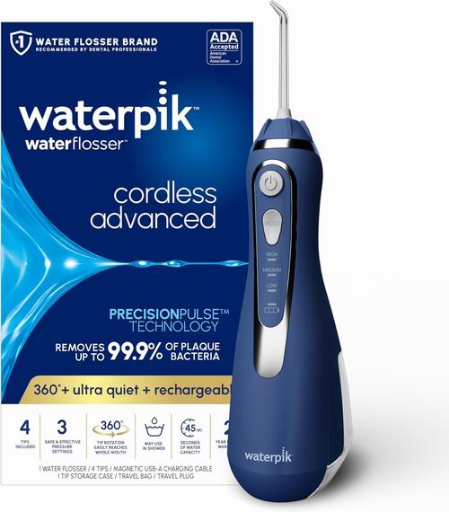  Waterpik 洁碧 WF-560 高级无线水牙线 5.9折 79.99加元（原价 135.65加元）！3色可选