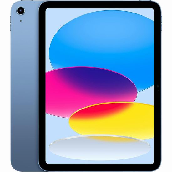  历史新低！第10代 Apple iPad 10.9英寸平板电脑（64GB/256GB）7.5折 448.99-649.99加元包邮！4色可选！