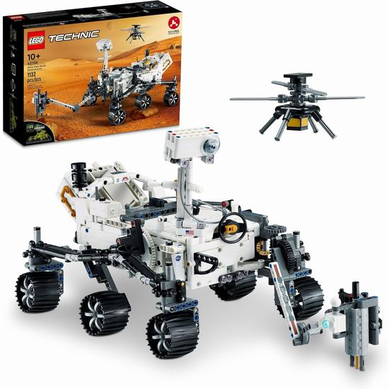  历史新低！LEGO 乐高 42158 机械组系列 NASA“毅力号”火星探测器（1132pcs）7折 90.99加元包邮！