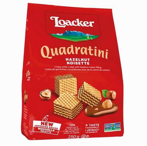  Loacker Quadratini 意大利榛子威化饼干 4.25加元（原价 5.49加元）