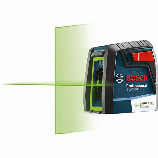 近史低价！Bosch 博世 GLL40-20G 40英尺 十字线激光水平仪5.3折 79加元包邮！