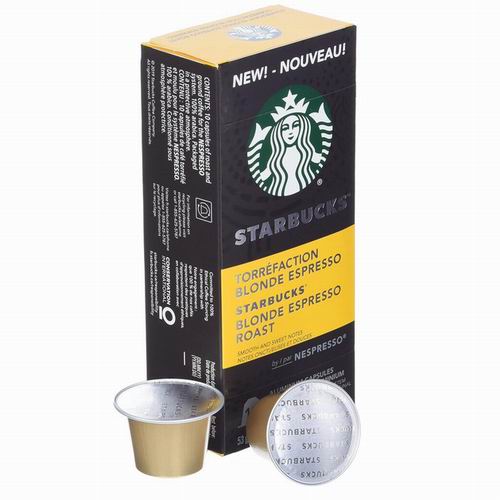  史低价！Starbucks by Nespresso Blonde 浓缩烘焙咖啡胶囊50粒 31.53加元（原价 49.95加元）