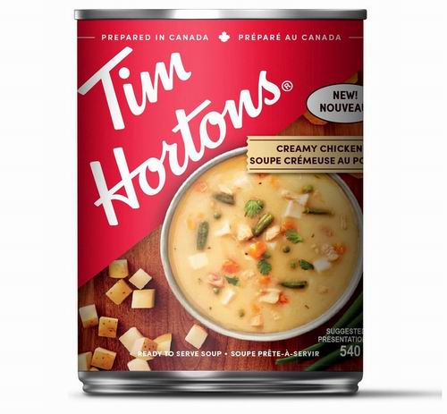  Tim Hortons 即食奶油鸡汤罐头汤（540毫升） 2.84加元