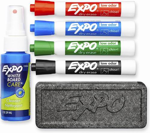  Expo 低气味彩色干擦记号笔6件套 10.41加元（原价 13.99加元）