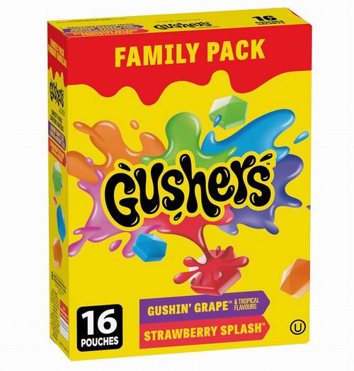 BETTY CROCKER GUSHERS  爆浆水果软糖16袋 5.67加元（原价 6.99加元）