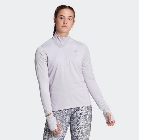  adidas 女式1/2拉链长袖跑步上衣 12.56加元（官网原价 95加元， XS码）