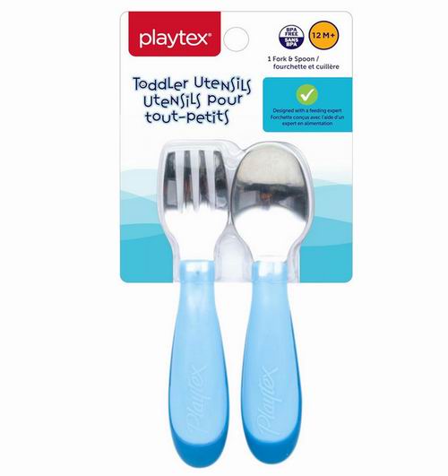  Playtex Baby 幼儿叉勺2件套 不含BPA  3加元（原价 4.99加元）