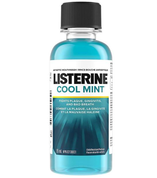  Listerine 清凉薄荷抗菌漱口水95毫升 2.6加元