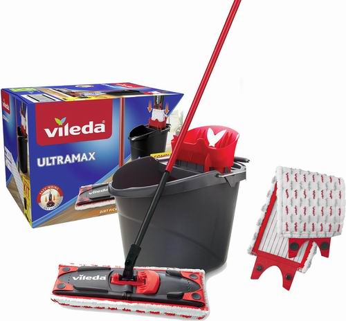  Vileda Ultramax 拖把+水桶套装 带1个额外补充装 38.97加元（原价 44.97加元）