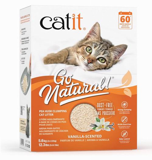  Catit Go Natural 香草味 豌豆壳结块猫砂14升 18.79加元（原价 24.99加元）