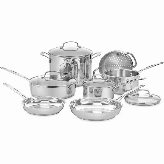 Cuisinart 77-11G 厨师经典不锈钢锅具11件套6折 189.7加元包邮！