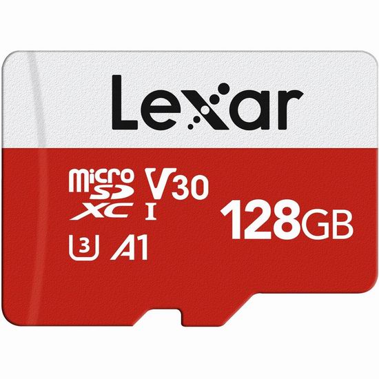  Lexar 雷克沙 128GB Micro SD闪存卡6折 17.98加元！