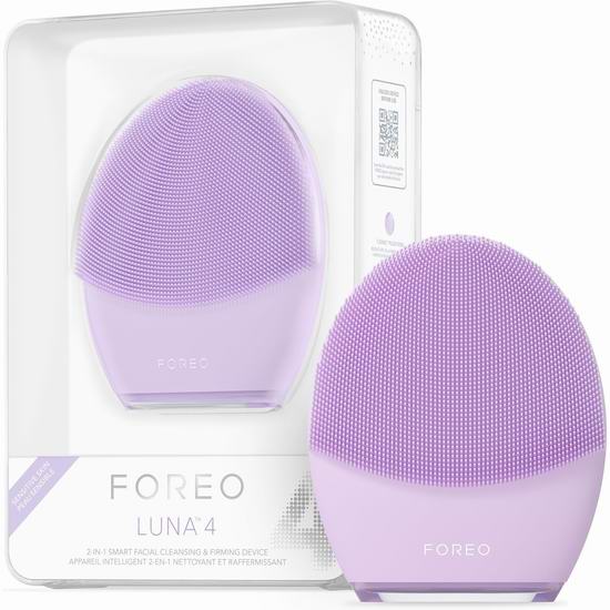 FOREO Luna 4 露娜4代 智能净透紧致洁面仪4.5折 188.37加元包邮！男女3款可选！