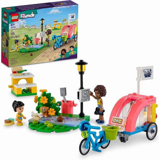  补货！历史新低！LEGO 乐高 41738 好朋友 狗狗救援自行车（125pcs）5折 7加元！