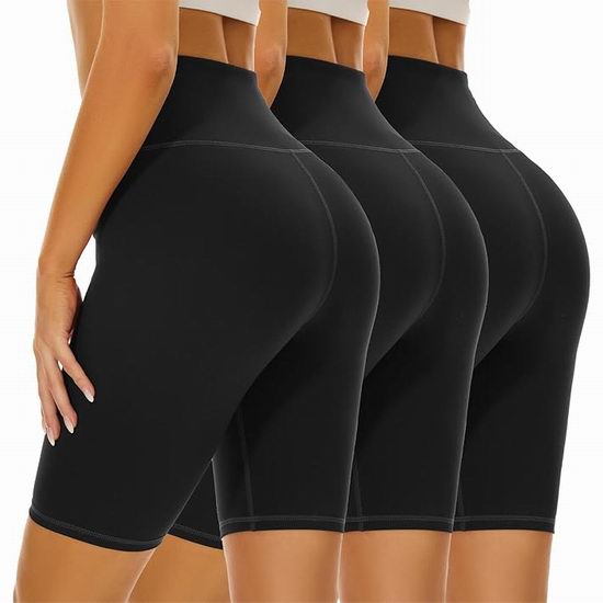  历史新低！SIMIYA 高腰收腹 女式健身跑步骑车瑜伽短裤 打底裤3件套4.5折 17.99加元！单件仅5.99加元！