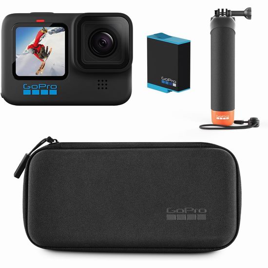  GoPro HERO10 Black Vlog神器 运动相机超值套装7.9折 274.99加元包邮！支持5.3K 60fps录制！
