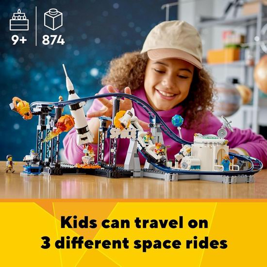  LEGO 乐高 31142 创意百变 三合一 太空过山车（874pcs）7.5折 104.98加元包邮！