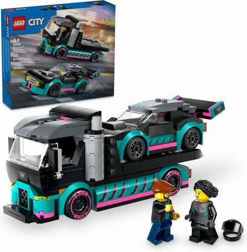  LEGO 乐高 60406 赛车与汽车运输车 29.98加元（原价 39.99加元）