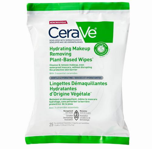  史低价！CeraVe 敏感肌友好 保湿温和卸妆湿巾 25片   8.38加元（原价 14.97加元）