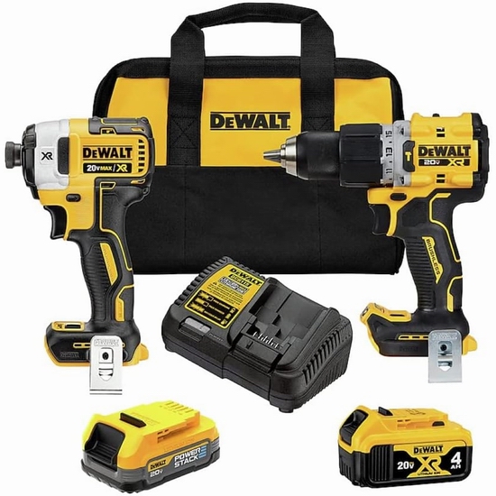  历史新低！DEWALT 得伟 20V MAX XR 无绳电锤钻+冲击钻套装7折 315.86加元包邮！