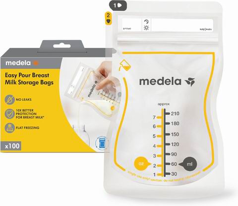  Medela Easy Pour 一次性防漏母乳储存袋/母乳袋100个 18.02加元（原价 25.48加元）