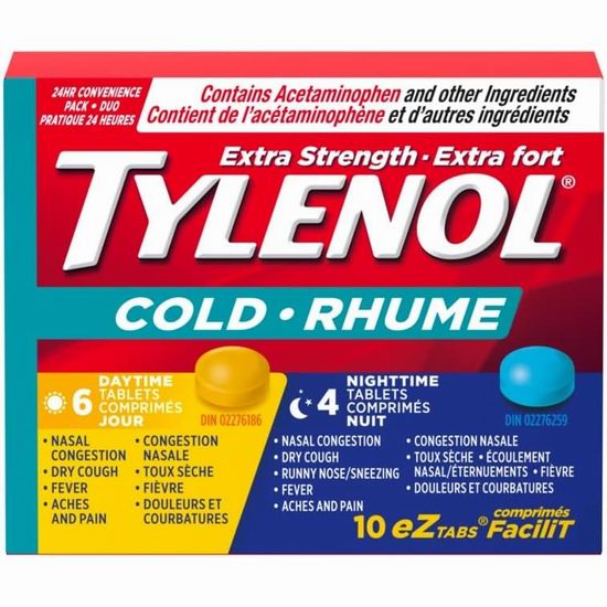  历史新低！TYLENOL 泰诺 加强型 速效感冒药（10片）4.1折 3.32加元！