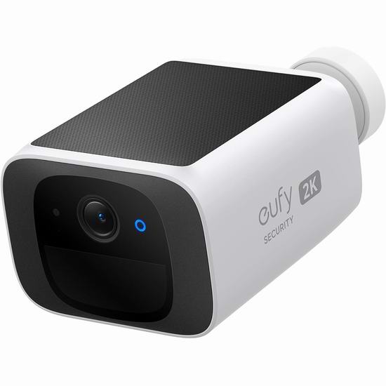  历史新低！eufy security S220 SoloCam 2K超高清 室外无线太阳能家庭安防监控摄像头1-2件套5.6折 89.99-179.99加元限量特卖并包邮！